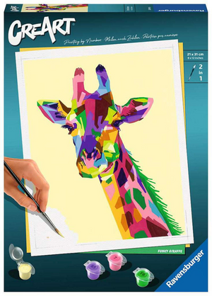 Ravensburger creart giraffe - schilderen op nummer voor volwassenen - hobbypakket
