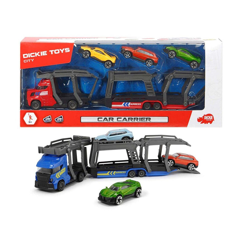 Afbeelding laden in galerijviewer, Dickie toys autotranssporter + 3 auto #039;s
