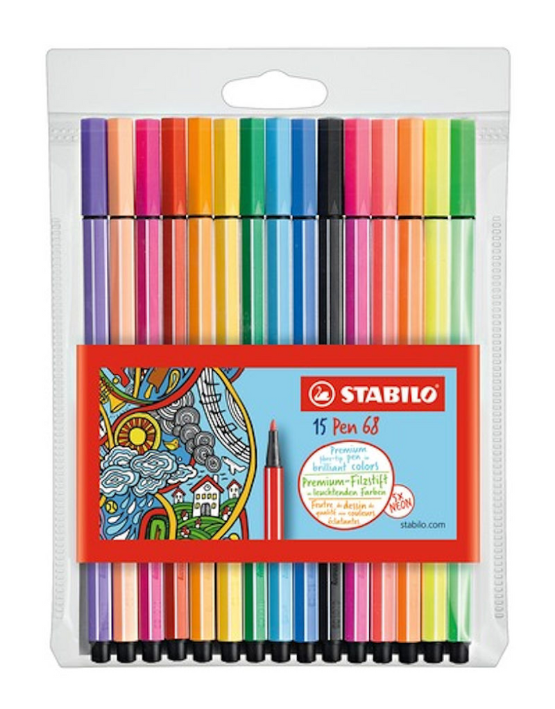 Afbeelding laden in galerijviewer, Stabilo pen 68 15 stuks etui
