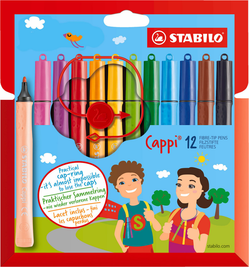 Afbeelding laden in galerijviewer, Stabilo cappi - viltstift - set met 12 stuks
