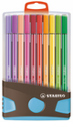 Stabilo pen 68 colorparade antraciet lichtblauw