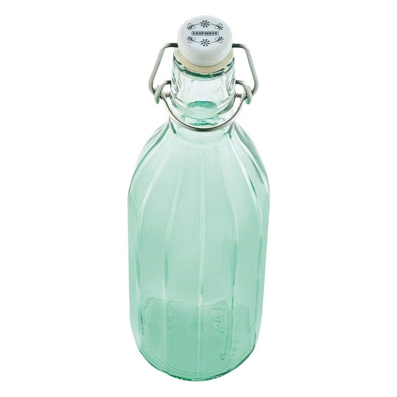 Afbeelding laden in galerijviewer, Leifheit 36322 glazen facetfles 0.5l transparant groen
