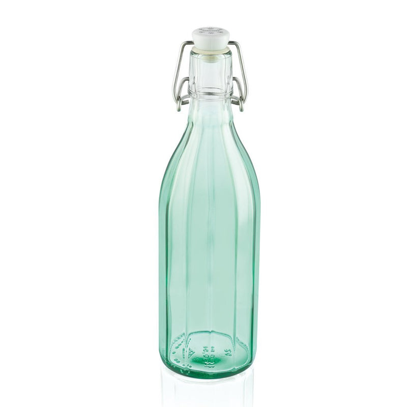 Afbeelding laden in galerijviewer, Leifheit 36322 glazen facetfles 0.5l transparant groen

