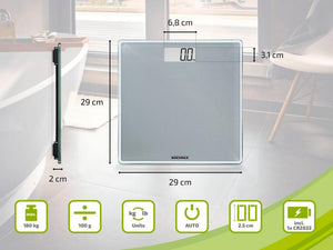 Soehnle personenweegschaal digitaal style sense compact 300 - tot 180kg grijs