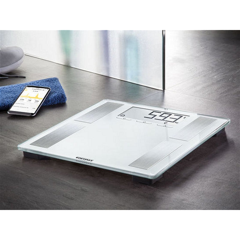 Afbeelding laden in galerijviewer, Soehnle 63872 shape sense connect 100 digitale personenweegschaal met bluetooth wit
