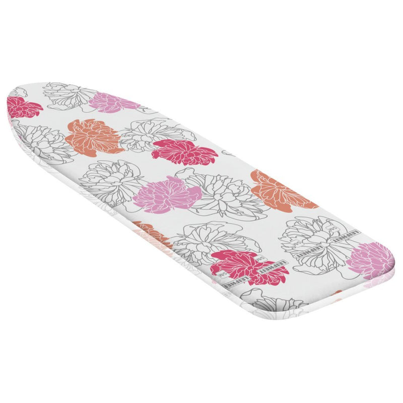 Afbeelding laden in galerijviewer, Leifheit strijkplankhoes cotton comfort s m - 125 x 40 cm strijkvlak - 3 mm dikke molton - roze - wit - oranje
