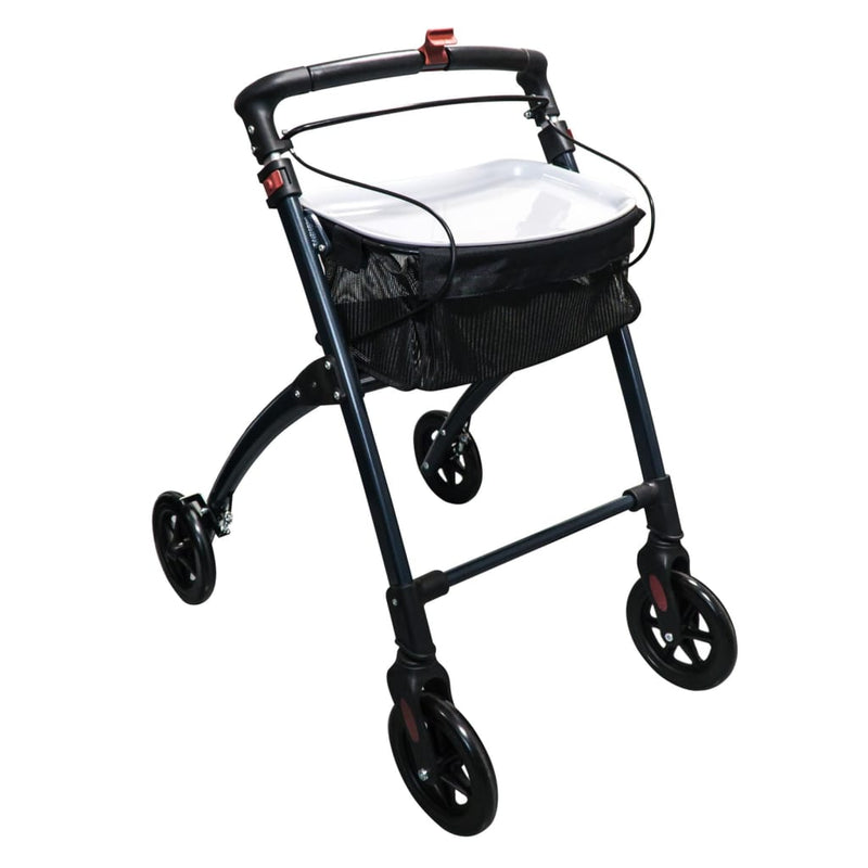 Afbeelding laden in galerijviewer, Ridder ridder rollator voor binnen pit antracietkleurig
