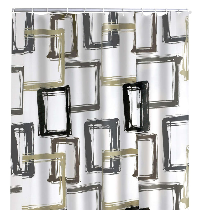 Afbeelding laden in galerijviewer, Ridder douchegordijn pattern brown 180x200 cm
