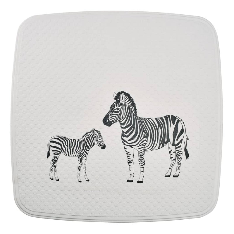 Afbeelding laden in galerijviewer, Ridder douchemat zebra 54x54 cm wit en zwart
