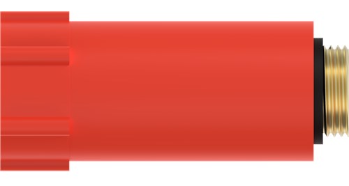 Kirchhoff kunststof bouwplug, rood, 1 2 , messing schroefdraad - 989135355