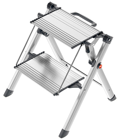 Afbeelding laden in galerijviewer, Hailo 4310-100 mk80 comfortline aluminium 2 vouwtreden
