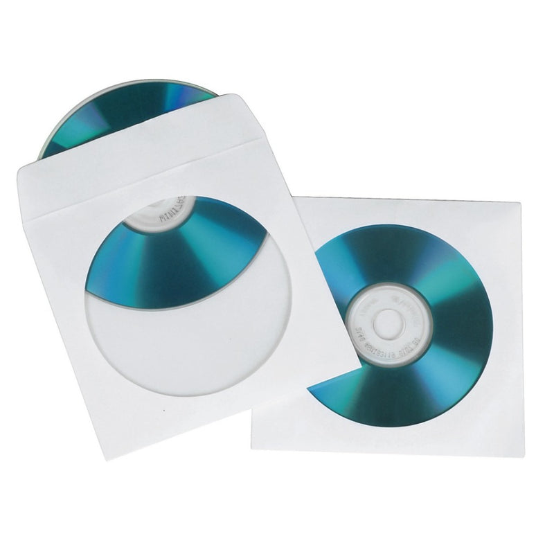 Afbeelding laden in galerijviewer, Hama cd dvd protection sleeves papier wit 100 stuks
