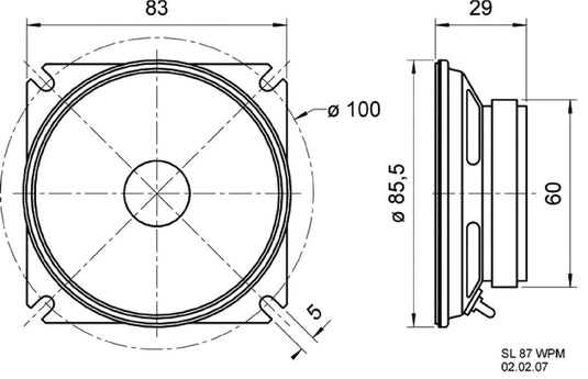 Visaton vs-sl87wpm 4 inbouw speaker