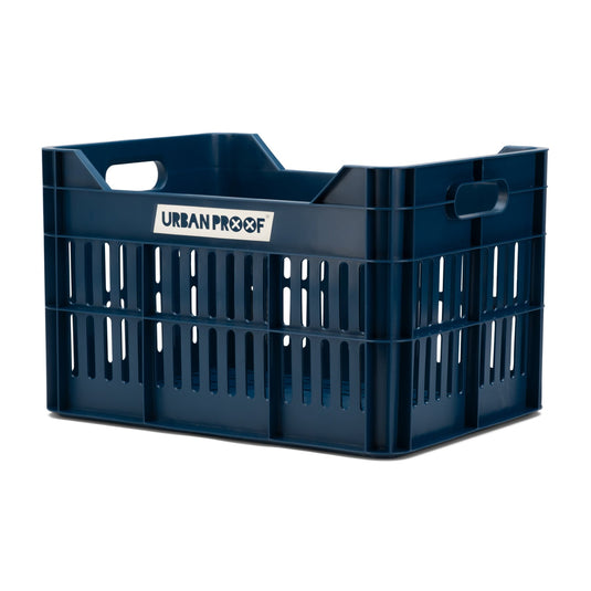 fietskrat Recycled 30 liter polypropyleen donkerblauw