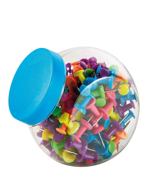 Afbeelding laden in galerijviewer, Van der doelen alco al-6600-26 pushpin 150 st in schroefdop-box neon-kleur
