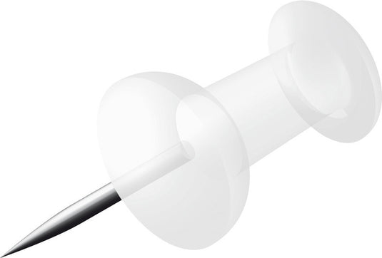 Alco al-663-22 pushpins doosje a 100 stuks transparant