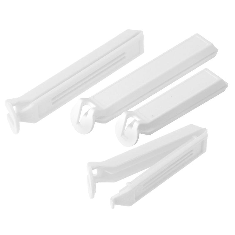 Afbeelding laden in galerijviewer, Fackelmann basic vershoudklem 11 en 8 cm wit 4 stuks
