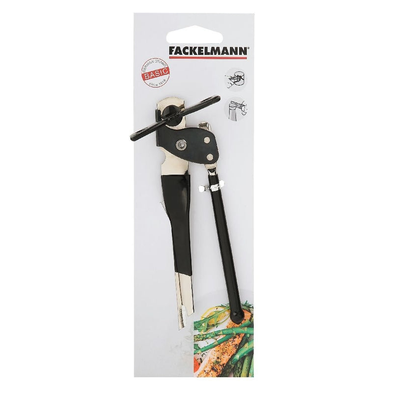 Afbeelding laden in galerijviewer, Fackelmann basic blik- en flesopener 15 cm zilver zwart
