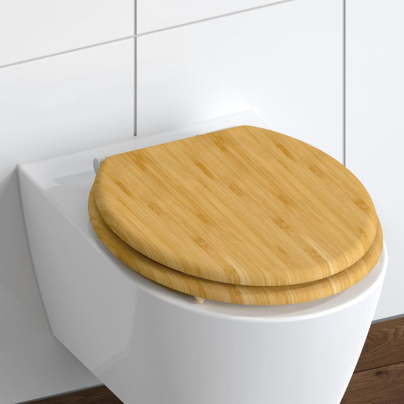 Afbeelding laden in galerijviewer, SCHÜTTE SCHÜTTE Toiletbril met soft-close NATURAL BAMBOO
