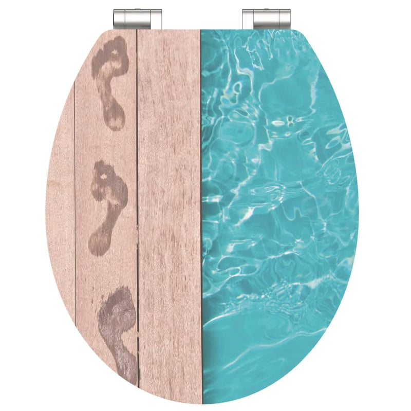 Afbeelding laden in galerijviewer, SCHÜTTE SCHÜTTE Toiletbril met soft-close POOLSIDE MDF hoogglans
