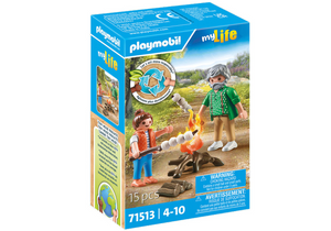 Playmobil my life kampvuur met marshmallows