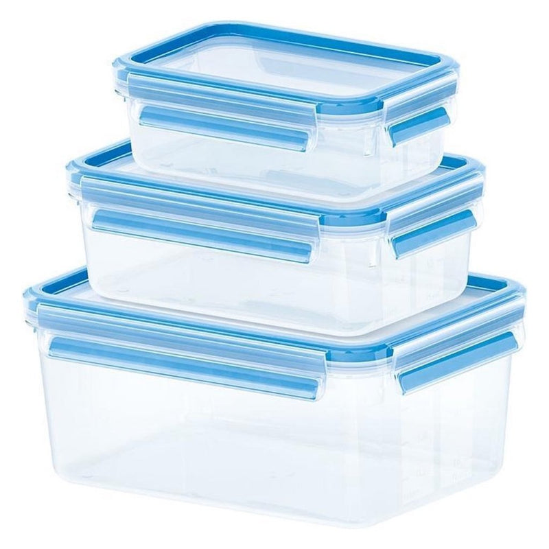 Afbeelding laden in galerijviewer, Emsa 508566 clip close vershouddozen 0.55l 1l 2.3l 3 stuks blauw
