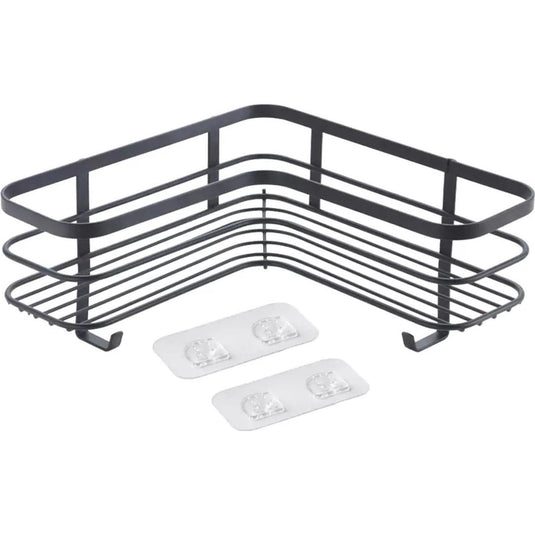 Metaltex origin lava touch douche hoekrek 25x25x13cm matzwart (ophangen zonder boren)