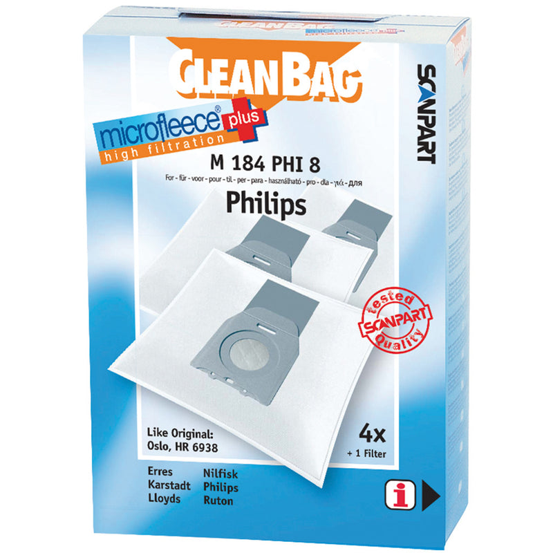Afbeelding laden in galerijviewer, Scanpart m184phi8 microfleese stofzak philips oslo en micro
