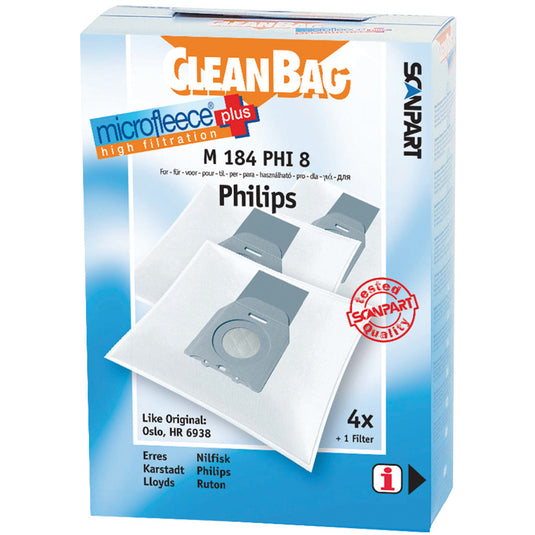 Scanpart m184phi8 microfleese stofzak philips oslo en micro