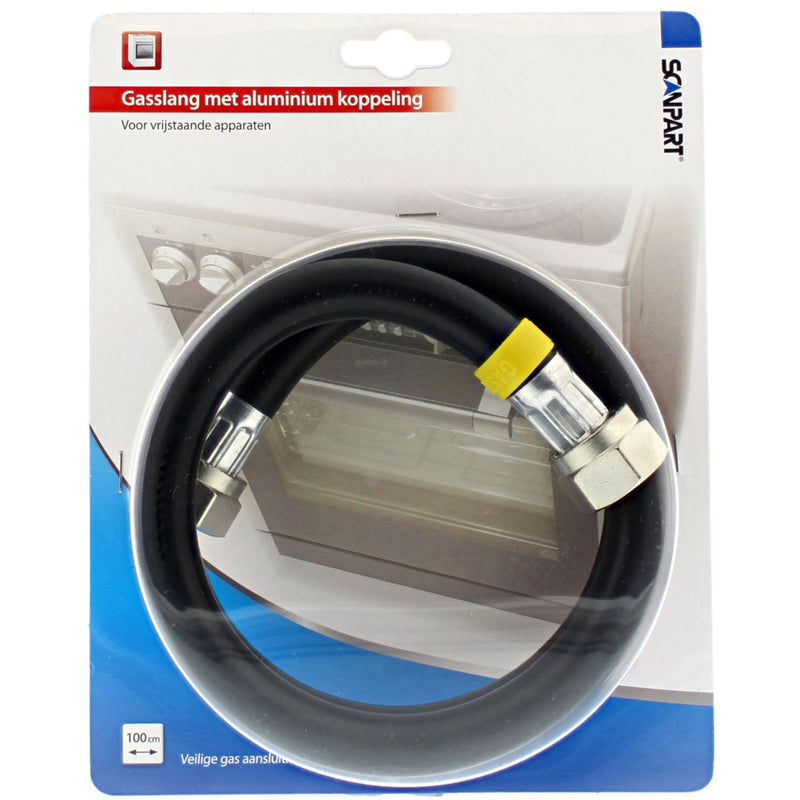 Afbeelding laden in galerijviewer, Scanpart f122 gasslang 100cm alu koppeling

