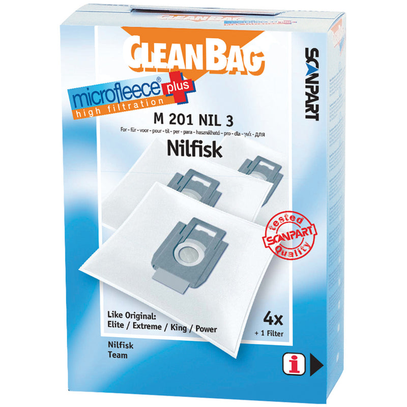Afbeelding laden in galerijviewer, Scanpart m201nil3 microfleese stofzak nilfisk king micro en
