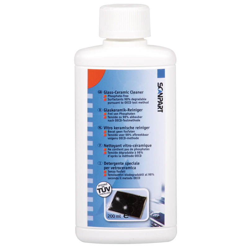 Afbeelding laden in galerijviewer, Scanpart kookplaat reiniger 250ml - voor alle glazen kookplaten - zoals keramische inductie en halogeen kookplaten - alledag - universeel
