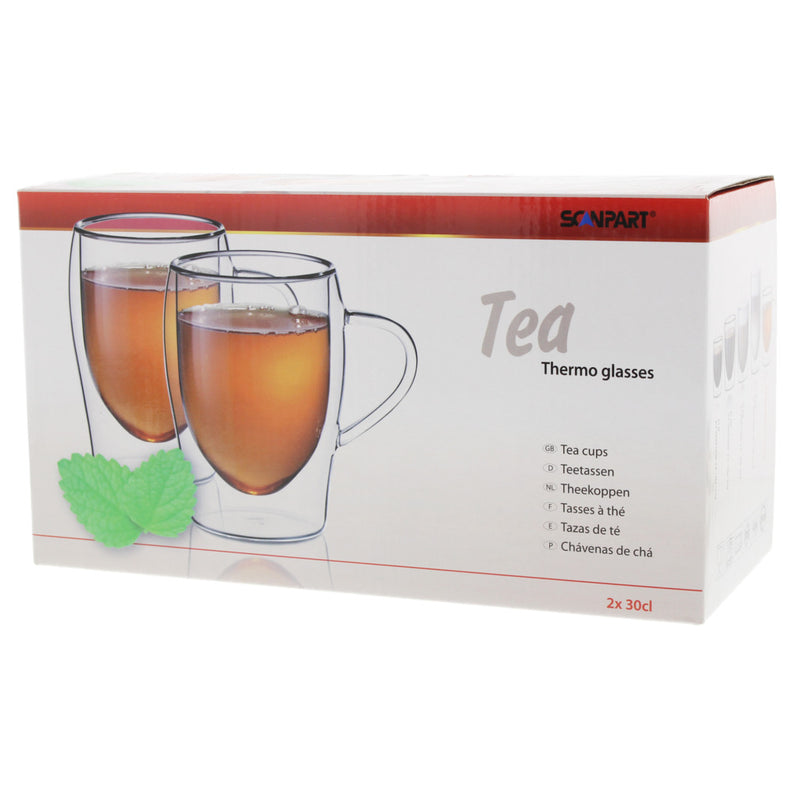 Afbeelding laden in galerijviewer, Scanpart dubbelwandige theeglazen 300 ml - thee - theeglas dubbelwandig - 2 stuks
