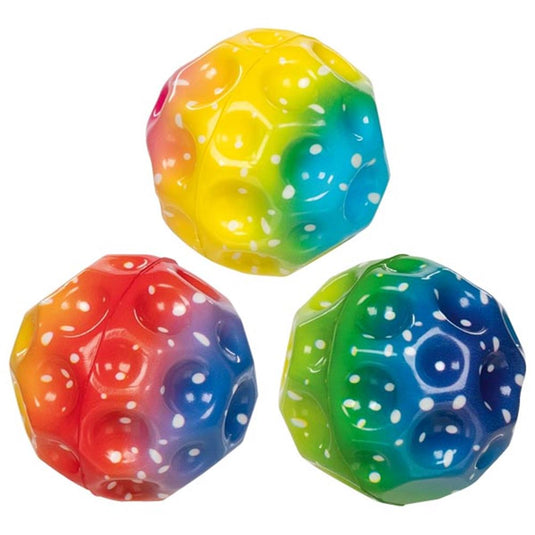 Superhoge stuiterbal regenboog. 6,5 cm.