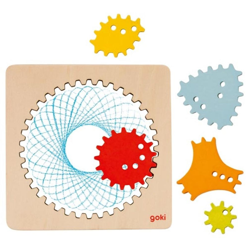 Afbeelding laden in galerijviewer, Goki spirograaf. 13x13x0,5 cm. 4+
