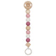 Goki fopspeenketting - hart roos - l21cm - hout