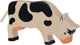 Holztiger koe, grazend, zwart. 18,5 cm.