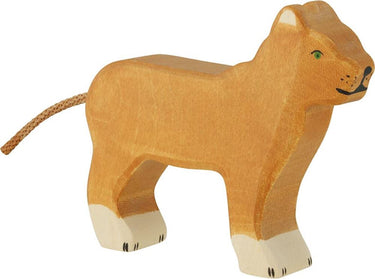 Holztiger leeuwin. 13,5 cm.