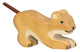 Holztiger leeuw, klein, spelend. 8 cm.