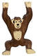 Holztiger chimpansee, staand. 9 cm.