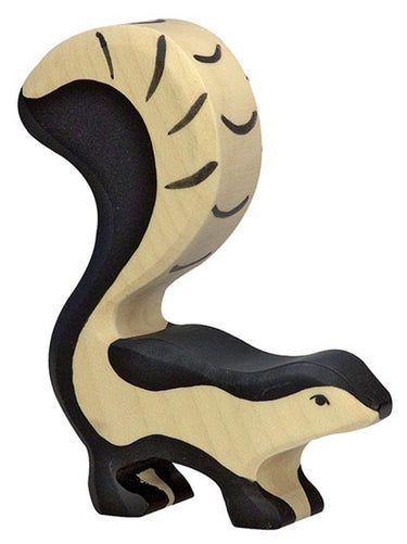 Holztiger wildernis - stinkdier - 9x2x11cm - houten figuur - handgemaakt