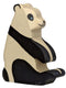 Holztiger pandabeer, zittend. 10 cm.