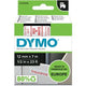 Tapes dymo d1 polyester 12mmx7m rood-wit glanzend