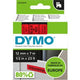 Tapes dymo d1 polyester 12mmx7m zwart-rood glanzend