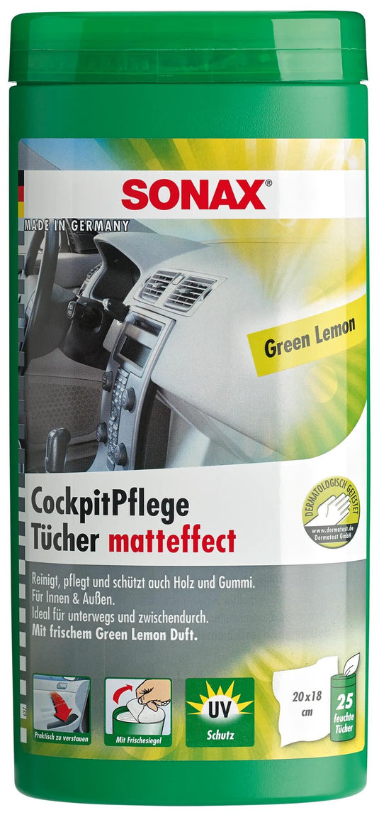 Sonax kunststoffpflege cockpitpflegetücher matteffect cockpit wipes box