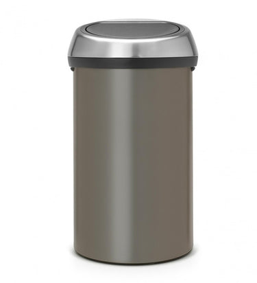 Brabantia touch bin prullenbak - 60 liter - platinum matt steel fingerprint proof deksel