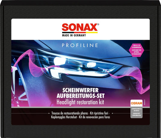 Sonax scheinwerfer klarsicht-set front light-aufber.-set