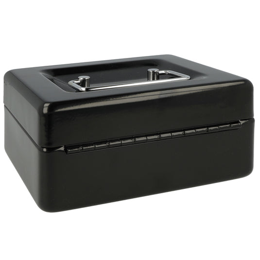 Westcott ac-e51000-zw geldkist 152x120x79mm zwart, kunststof inzet met 6 vakken