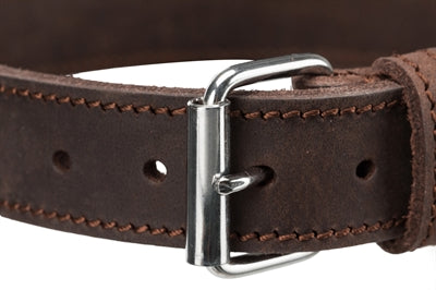 Afbeelding laden in galerijviewer, Trixie halsband hond rustic vetleer donkerbruin
