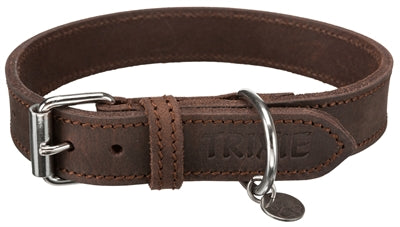 Afbeelding laden in galerijviewer, Trixie halsband hond rustic vetleer donkerbruin
